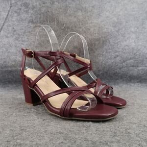 Yahaira Shoes Womens 8 Sandal Pumps Strappy Block Heel Buckle Going Out Dressy